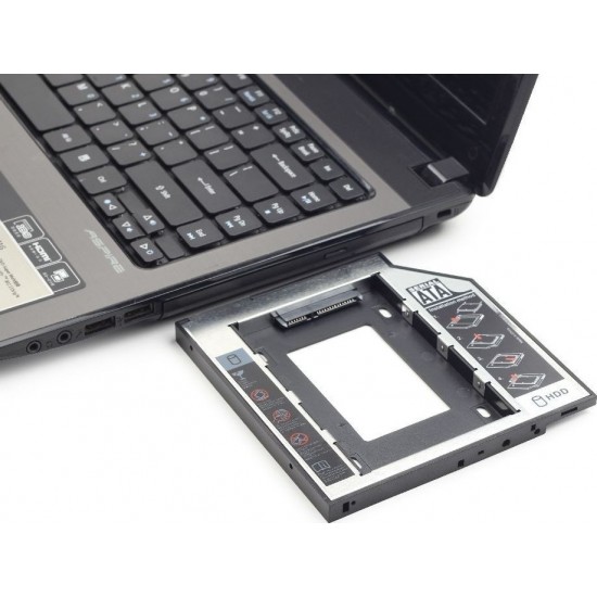 Gembird Slim Mounting Frame MF-95-02 for 2.5'' Drive to 5.25'' Bay (έως 12.7mm)