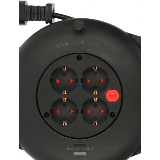 Brennenstuhl Vario-Line Μπαλαντέζα 4 Θέσεων με Καλώδιο 10m/ H05VV-F/ 3G1,5 Black (1093900)