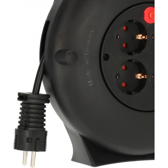 Brennenstuhl Vario-Line Μπαλαντέζα 4 Θέσεων με Καλώδιο 10m/ H05VV-F/ 3G1,5 Black (1093900)