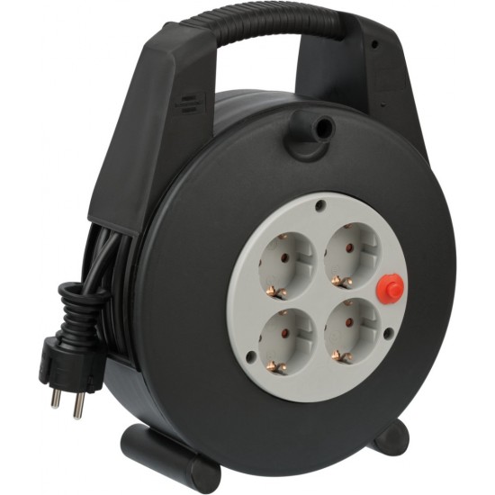 Brennenstuhl Vario-Line Μπαλαντέζα 4 Θέσεων με Καλώδιο 15m/ H05VV-F/ 3G1,5 Black/Light Grey (1094200)