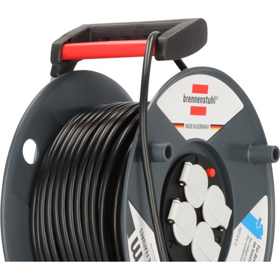 Brennenstuhl Garant Μπαλαντέζα 4 Θέσεων με Καλώδιο 50m/ H05VV-F/ 3G1,5 Black (1205066)