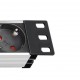 Brennenstuhl Alu-Line Πολύπριζο Ασφαλείας για Rack 19" 1U 8 Θέσεων με Διακόπτη και Καλώδιο 2m/ H05VV-F/ 3G1,5 Black/Silver (1390007018)