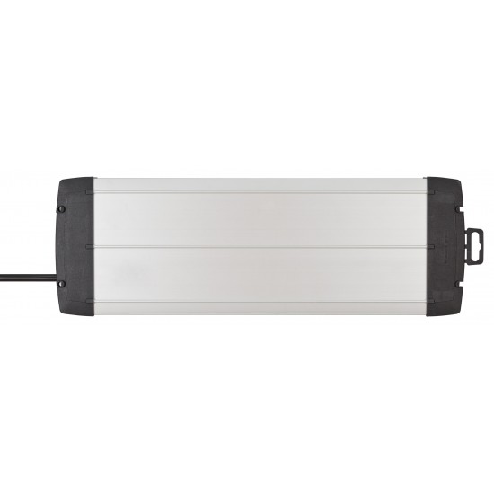 Brennenstuhl Premium-Alu-Line Πολύπριζο Ασφαλείας 12 Θέσεων με 2 Διακόπτες και Καλώδιο 3m/ H05VV-F/ 3G1,5 Black (1391000912)