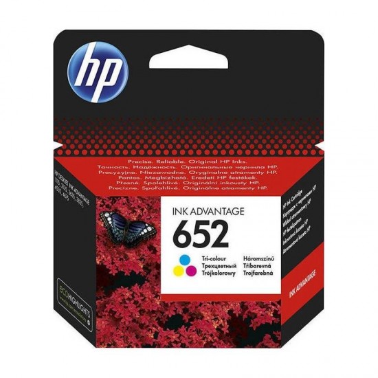 HP 652 Γνήσιο Μελάνι Εκτυπωτή InkJet - Πολύχρωμο (Tri-Color)