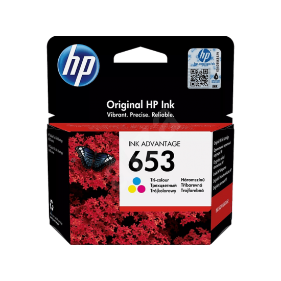 HP 653 Γνήσιο Μελάνι Εκτυπωτή InkJet - Πολύχρωμο (Tri-Color)