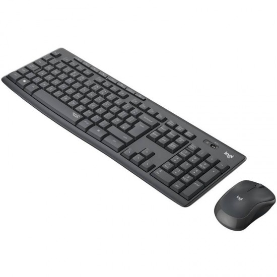 Logitech MK295 Silent Ασύρματο Σετ Πληκτρολόγιο & Ποντίκι - Μαύρο