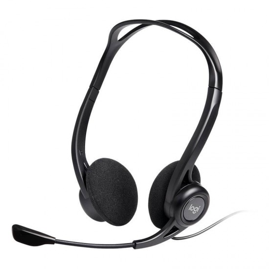 Logitech 960 On Ear Multimedia Ακουστικά με Μικρόφωνο και Σύνδεση USB - Μαύρο