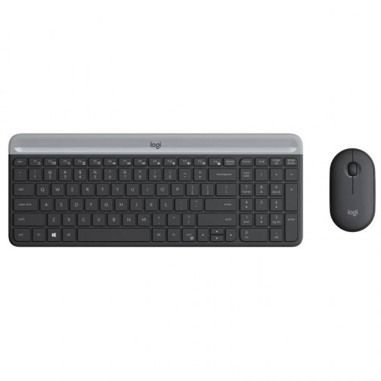 Logitech MK470 Ασύρματο Σετ Πληκτρολόγιο & Ποντίκι - Μαύρο