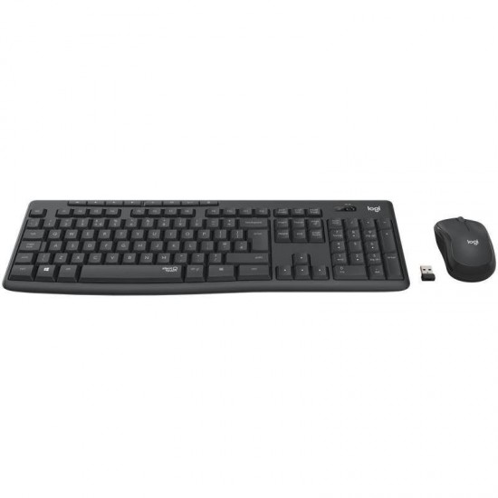 Logitech MK295 Silent Ασύρματο Σετ Πληκτρολόγιο & Ποντίκι - Μαύρο