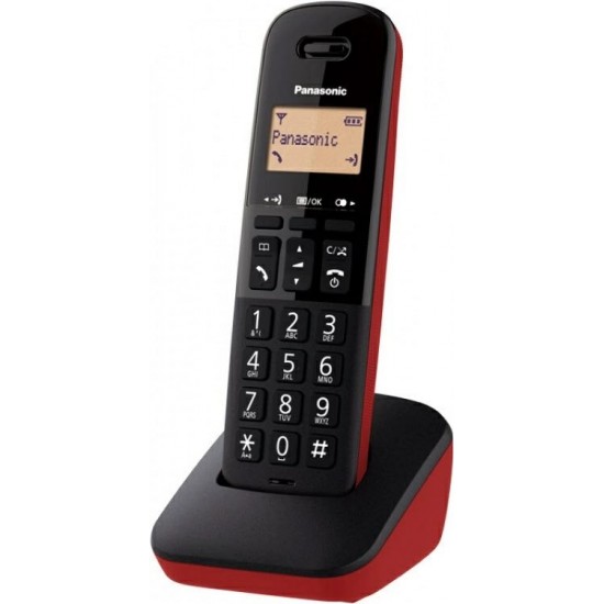 Panasonic Ασύρματο Τηλέφωνο KX-TGB610GRR Red
