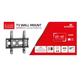 Superior Επιτοίχια Βάση Τηλεόρασης Fixed Extra Slim 23"-42" (SUPSTV001)