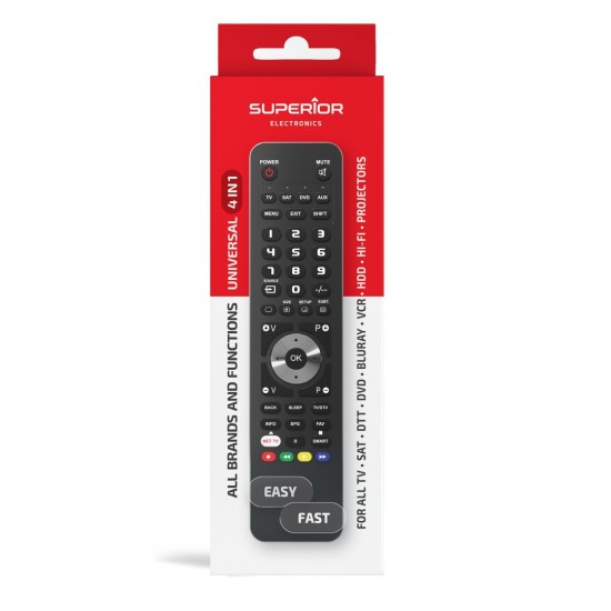 Superior Προγραμματιζόμενο Τηλεχειριστήριο Freedom USB 4in1 Black (SUPTUB003)