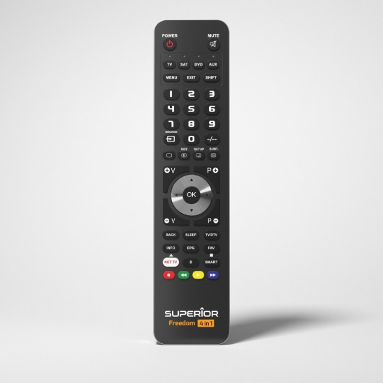 Superior Προγραμματιζόμενο Τηλεχειριστήριο Freedom USB 4in1 Black (SUPTUB003)