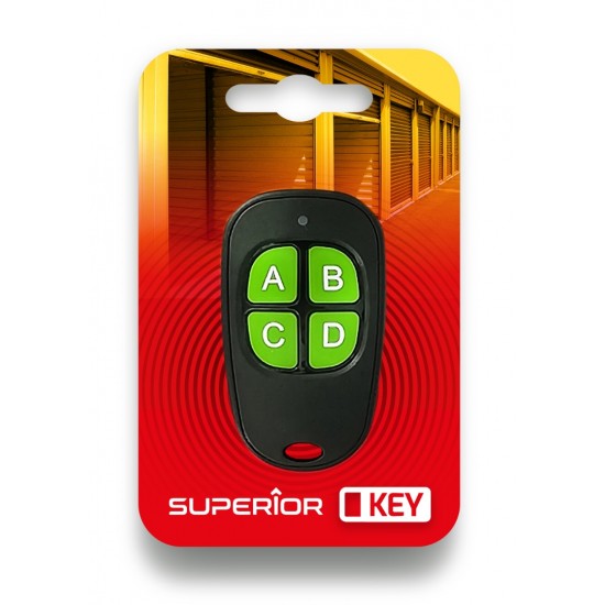 Superior Τηλεχειριστήριο Γκαραζόπορτας Key με 4 Κανάλια και Σταθερή Συχνότητα 433,92 MHz (SUPRF003)