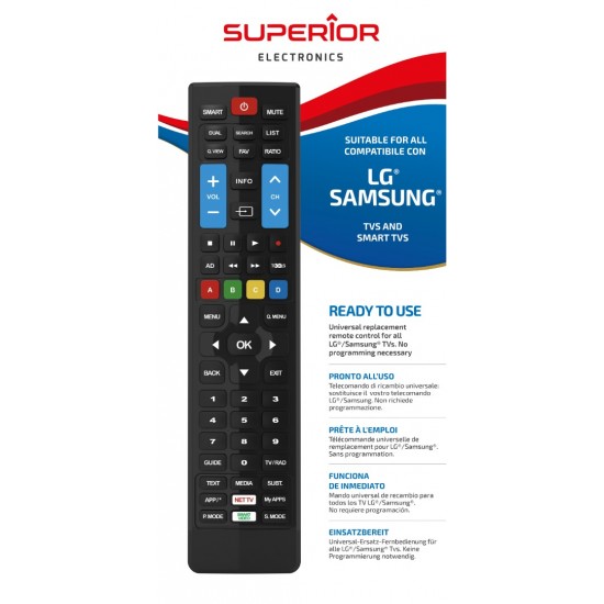 Superior Τηλεχειριστήριο Αντικατάστασης για LG/Samsung Smart - Plug & Play (SUPTRB002)