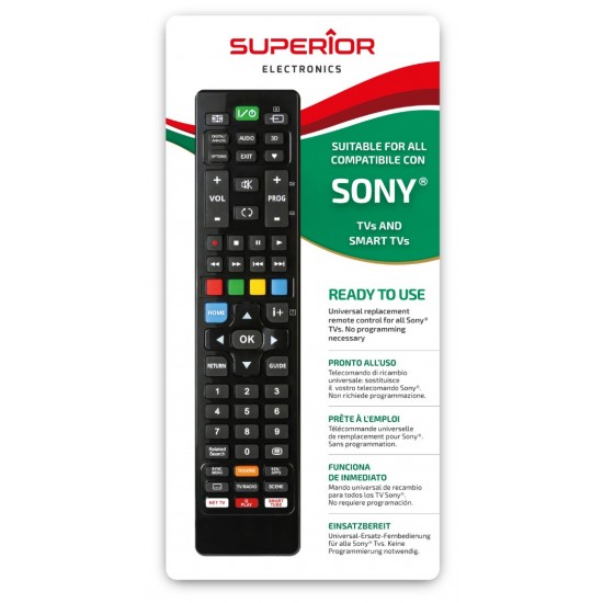 Superior Τηλεχειριστήριο Αντικατάστασης για Sony Smart - Plug & Play (SUPTRB005)