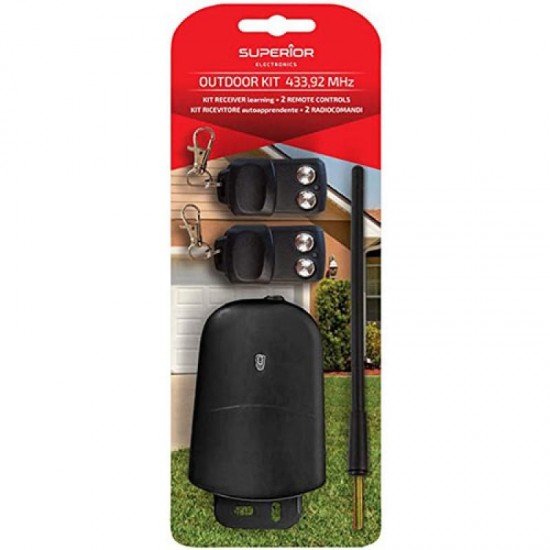 Superior Outdoor Kit Τηλεχειρισμού με 2 Τηλεχειριστήρια και Σταθερή Συχνότητα 433,92 MHz (SUPRK002)