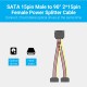 VENTION SATA 15-Pin Male to 2*15-Pin 90° Female Power Splitter 0.15M Black (KDBBB)