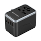 VENTION 4-Port USB (C+C+A+A) GaN Universal Travel Adapter (65W/65W/60W/5W) EU Black (FJFB0)