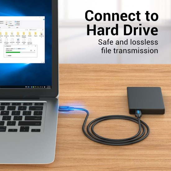 VENTION USB 3.0 A Male to A Male Cable 0.5M Black PVC Type (CONBD)