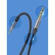 VENTION Cotton Braided TRS 3.5mm Male to 6.5mm Male Audio Cable 0.5M Gray Aluminum Alloy Type (BAUHD)