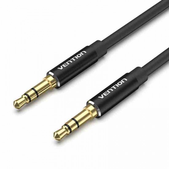 VENTION 3.5mm Male to Male Audio Cable 5M Black Aluminum Alloy Type (BAXBJ)