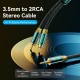 VENTION Cotton Braided 3.5mm Male to 2RCA Male Audio Cable 1M Green Copper Type (BCSGF)