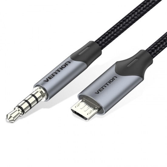 VENTION Micro USB Male to TRRS 3.5mm Male Audio Cable 2M Black (BDGBH)