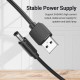 VENTION USB to DC 5.5mm Barrel Jack Power Cable 1.5M Black Tuning Fork Type (CEYBG)