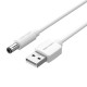VENTION USB to DC 5.5mm Barrel Jack Power Cable 0.5M White Tuning Fork Type (CEYWD)