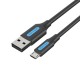 VENTION USB 2.0 A Male to Micro B Male 3A Cable 0.5M Black (COLBD)