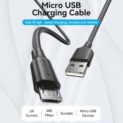 VENTION USB 2.0 A Male to Micro B Male 2A Cable 1M Black (CTIBF)