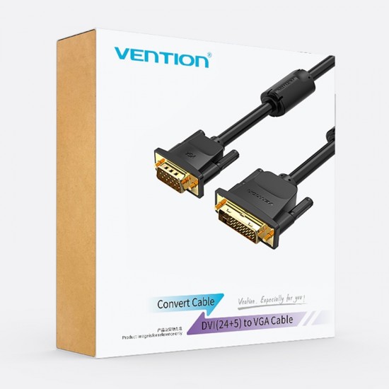 VENTION DVI (24+5) to VGA Cable 1.5M Black (EACBG)