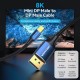 VENTION Cotton Braided 8K Mini DisplayPort to DisplayPort Cable 1.5M Blue Aluminum Alloy Type (HCFLG)