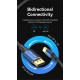 VENTION Cotton Braided 8K Mini DisplayPort to DisplayPort Cable 1.5M Blue Aluminum Alloy Type (HCFLG)