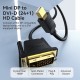 VENTION Mini DisplayPort Male to DVI-D (24+1) Male Cable 1.5M Black (HFFBG)
