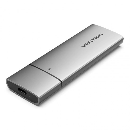 VENTION M.2 NVMe SSD Enclosure (USB 3.1 Gen 2-C) Gray Aluminum Alloy Type (KPGH0)