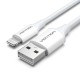 VENTION USB 2.0 A to Lightning 2.4A Cable 2M White MFi-Certified (LAFWH)