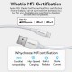 VENTION USB 2.0 A to Lightning 2.4A Cable 2M White MFi-Certified (LAFWH)