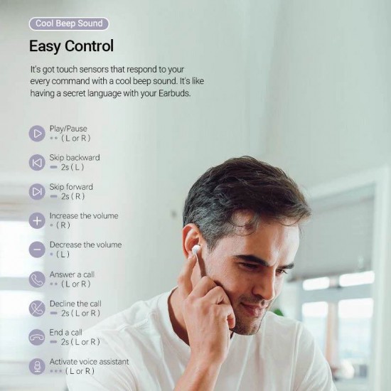 VENTION True Wireless ENC Bluetooth Earbuds Elf E04 White (NBIW0)