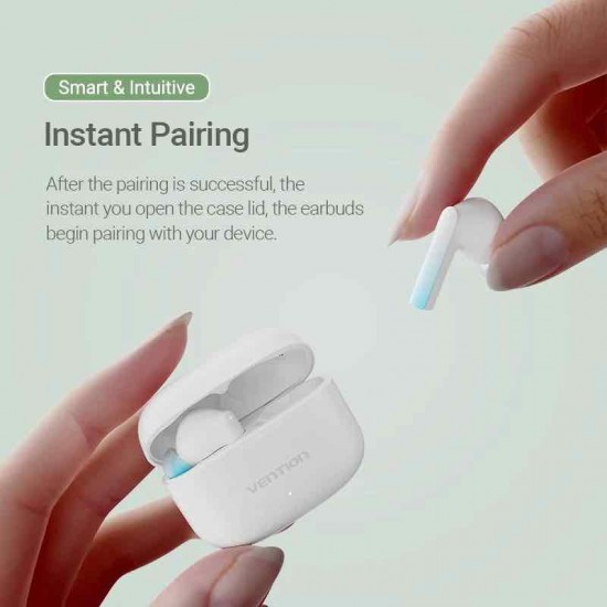 VENTION True Wireless ENC Bluetooth Earbuds Elf E04 White (NBIW0)