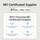 VENTION Nylon Braided Type-C to Lightning 3A Cable 1M Gray Aluminum Alloy Type MFi-Certified (TACHF)