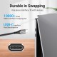 VENTION Nylon Braided Type-C to Type-C 5A/PD 100W Cable 1.5M Gray Aluminum Alloy Type (TAEHG)