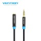 VENTION Cotton Braided 3.5mm Audio Extension Cable 0.5M Black Metal Type (VAB-B06-B050-M)