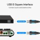 VENTION USB 2.0 A Male to B Male Print Cable with 2*Ferrite Core 5M Black (VAS-A16-B500)