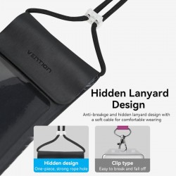 VENTION Waterproof Phone Pouch up to 5'' Black (KQCB0)