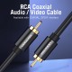 VENTION RCA Coaxial Audio/Video Cable 1M Black Aluminum Alloy Type (VAB-R09-B100)