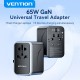 VENTION 4-Port USB (C+C+A+A) GaN Universal Travel Adapter (65W/65W/60W/5W) EU Black (FJFB0)