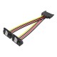 VENTION SATA 15-Pin Male to 2*15-Pin 90° Female Power Splitter 0.15M Black (KDBBB)