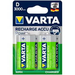 Varta D 3000mAh Rechargable 1.2V (2τμχ) (4008496550777)